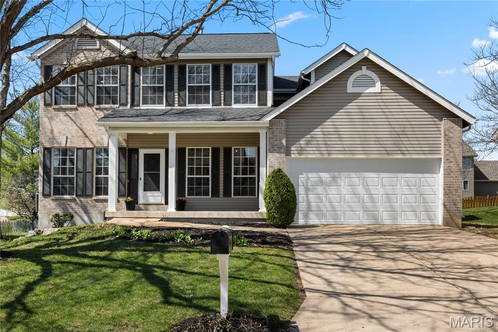 Welcome to 60 Winding Stair Way, a beautifully refreshed two-story home nestled in O’Fallon. With 4 bedrooms, 2.5 bathrooms, and thoughtful updates throughout, this home offers the perfect blend of comfort, functionality, and modern style.

From the moment you arrive, you’ll notice the care and attention that has gone into this home, from the freshly painted exterior details to the inviting curb appeal. Step inside to find a bright, freshly painted interior complemented by brand-new carpet and updated lighting throughout, creating a clean and welcoming atmosphere from room to room.

The main level is designed for both everyday living and entertaining, featuring a formal dining room, private office, spacious living room, and a well-appointed kitchen that flows seamlessly into the heart of the home. A convenient half bathroom and main floor laundry add to the functionality of the space.

Upstairs, the primary suite serves as a true retreat. The recently updated bathroom features a double vanity, new shower, updated flooring, modern lighting, and stylish finishes, along with a large walk-in closet. Three additional bedrooms and a full hallway bathroom provide plenty of space for family, guests, or flexible living.

The finished lower level offers even more versatility with a comfortable living area and a possible sleep room, ideal for guests, a home gym, or additional workspace.

This home has been updated for peace of mind, including all new interior paint, brand-new carpet throughout, updated lighting fixtures, new flooring in the laundry room and powder room, a freshly painted staircase, and a repaired basement wall. Major system updates include a 2.5-year-old furnace, 1-year-old air conditioner, and a 6-year-old roof. Step outside to enjoy the newly added backyard patio and fence, perfect for relaxing or entertaining.

Located in the desirable Twin Chimneys community, residents enjoy access to resort-style amenities including multiple pools, tennis courts, a clubhouse, scenic walking trails, lakes, and playgrounds, creating a lifestyle centered around connection, activity, and everyday enjoyment.