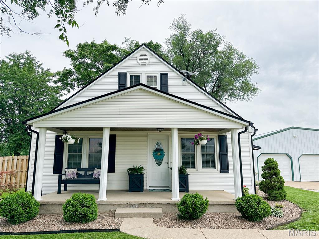 Welcome to your dream home!! This beautifully maintained home offers  four bedrooms,  two full baths, 1 1/2 story home on  1.35 acres.  The back yard  has a privacy fence, along with a 38x36 metal building with three garage doors, concrete floor and electric. 1 year old  architectural shingle roof , Newer appliances, tilt out windows, 50 gallon electric water heater, walk out basement, washer and dryer (stack) stays,  Beautiful oak cabinetry provides abundant storage and timeless appeal throughout the  Kitchen.  These rich oak cabinets  showcase natural wood grain and craftsmanship. Make your appointment TODAY ...
