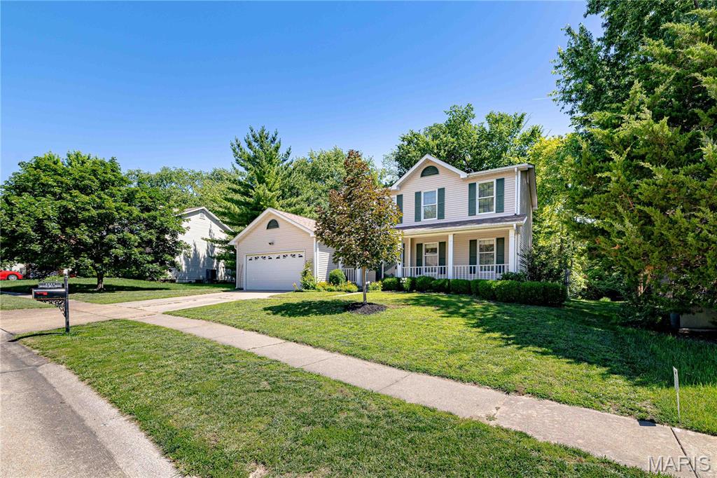 Welcome to 2054 Krause Hill Place, a charming 3-bedroom, 2.5-bath home nestled in Florissant, MO! This spacious home offers plenty of room to relax, entertain, and enjoy everyday living. One of the standout features is the large three-season room, overlooking a private, tree-lined backyard and enjoy the beauty of three seasons. Inside, the inviting family room features a cozy gas fireplace and flows seamlessly into the well-appointed kitchen, breakfast area, formal dining room, and living room. Upstairs, the primary suite includes a private en suite bath, while two additional bedrooms share a full bathroom. Residents also enjoy access to community amenities, including a swimming pool and tennis courts, offering great opportunities for recreation and socializing. Don’t miss the chance to make this wonderful home your own!