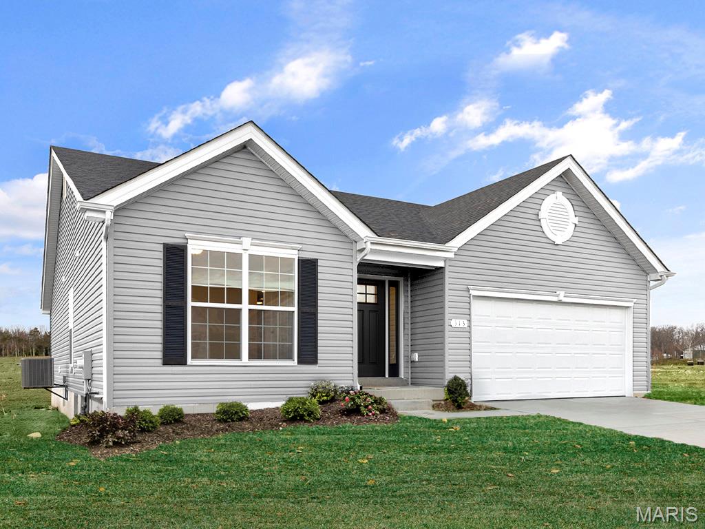 McBride Homes presents the Aspen II 3BR 2BA ranch-style will be ready this spring! Enjoy an open floorplan w/vaulted ceiling, 6ft windows, & beautiful wood laminate flooring throughout main living areas. Spacious great rm w/ceiling fan & large window. Kitchen has Level 4 Winstead Burlap 42” tall cabinetry w/large center island & breakfast bar, quartz countertops, SS GE appliances, & large walkin pantry. The dining area has a sliding glass door that leads to a covered future patio area w/ceiling fan prewire. The primary suite has a large window, dual closets, & private bath with double sink vanity & walkin shower. Other extras include main floor laundry, ¾ bath rough in at LL, 2-panel interior doors, & coach lights at two car garage. The Timbers is a 75-acre master planned community surrounded by scenic hills, woods, & common ground. Enjoy peace of mind with McBride Homes’ 10 yr builders warranty & great customer service! Similar photos shown.