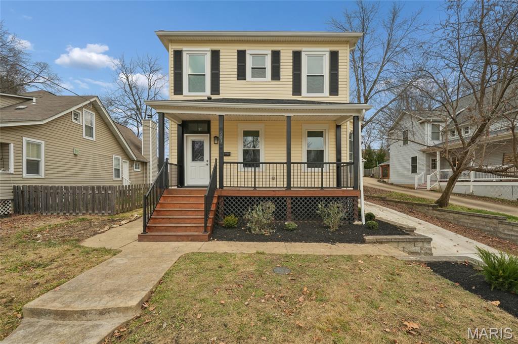 Welcome home to sophisticated living in the heart of Webster Groves, ideally situated just a block from Avery Elementary School. This stunning, newly rehabbed 3-bedroom, 3-bathroom home seamlessly blends classic charm with modern luxury and convenience. 

Step inside to discover a bright and airy expansive eat-in kitchen. It is a chef's delight, featuring brand-new countertops, ample cabinet space, and all the room you need for casual dining or entertaining. The main level flows effortlessly into a large, inviting family room, where a cozy gas fireplace is flanked by custom new built-in shelves—perfect for relaxing evenings or displaying your favorite collections. 

The primary suite is a true retreat, boasting a generous bedroom, a luxurious ensuite bathroom, and an oversized walk-in closet designed for maximum organization. Two additional well-appointed bedrooms and updated bathrooms complete the comfortable living spaces. 
Practical amenities abound, including a spacious, oversized two-car garage offering plenty of storage and parking. 

This home is designed for both elegant living and everyday functionality, offering a rare opportunity to own a virtually new home in a coveted Webster Groves neighborhood. Schedule your showing today!