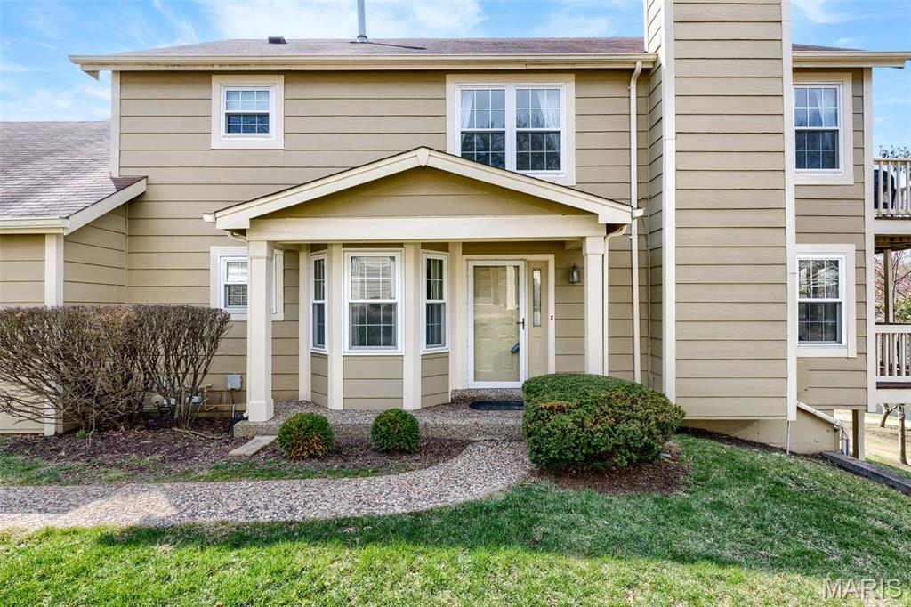 Welcome home to this delightful end-unit 2-bedroom condominium with a front-entry 2-car garage located in the highly sought-after Autumn Lakes subdivision. Step inside to a warm and inviting living room, featuring a cozy fireplace and large windows. From here, walk through the sliding glass door onto the private deck - an ideal spot for morning coffee or alfresco dining while overlooking common ground with mature trees and a peaceful view of the lake. The cheerful breakfast room, complete with a bright bay window, flows effortlessly into the adjoining kitchen, creating an easy and open layout perfect for both everyday living and entertaining. The primary bedroom offers a tranquil retreat with expansive windows and a private ensuite bath. The second bedroom is conveniently located down the hall, with a second full bath nearby - ideal for guests or a home office. A laundry closet off the hallway provides convenience. The finished lower level expands your living options even further, featuring luxury vinyl plank flooring, recessed can lighting, and a sliding glass door that opens to the patio. It's a perfect space for a family room, home gym, hobby area, or additional entertaining space. For added peace of mind, the A/C was replaced in 2023, and the furnace was replaced in 2024. Additionally, the washer and dryer shall remain. Residents of Autumn Lakes enjoy wonderful community amenities, including a clubhouse, swimming pool, and tennis courts, offering resort-style living right at home.
