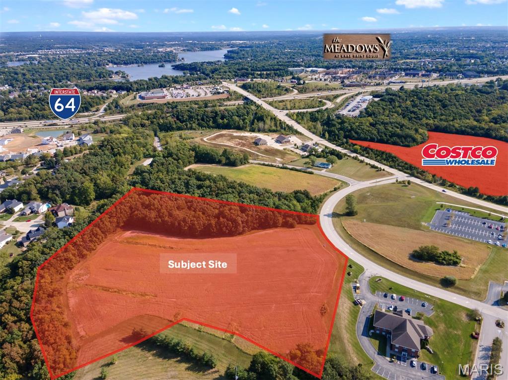 12.69-acre development site in Lake St. Louis, MO, located directly across Lake St. Louis Boulevard from the planned Costco Wholesale, with construction set to begin in Spring 2026. The development is expected to serve as a key retail anchor, driving consumer traffic and elevating the commercial profile of the corridor.

Zoned for a broad range of commercial, institutional, and light industrial uses, the property offers flexible development potential for office, medical, hospitality, recreational, or specialized operations. This versatility, combined with high visibility and strong traffic generated by the upcoming Costco, positions the site as a prime opportunity for a variety of development strategies in one of St. Charles County’s most active growth markets.

The subject property is located in Lake St. Louis, Missouri, one of the most desirable and fastest-growing communities in the St. Charles County market. Positioned within the western corridor of the St. Louis metropolitan area, Lake St. Louis benefits from strong population growth, rising household incomes, and sustained residential and commercial development.

Lake St. Louis offers excellent regional connectivity, with convenient access to Interstate 64 & I-70 providing efficient east–west travel to St. Louis, Chesterfield, and other major employment centers. This accessibility has made the area attractive for residential expansion, retail demand, and service-oriented commercial development.