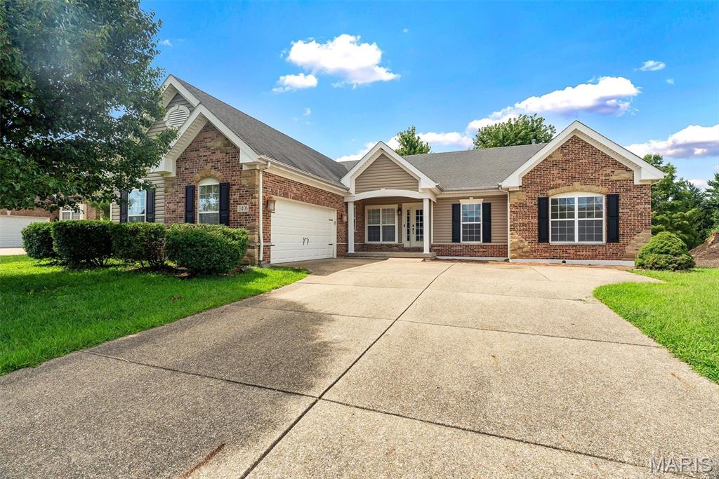 Welcome to 3406 Chippewa Drive, a beautifully refreshed home offering warmth, character, and versatile living spaces! Freshly painted throughout, this inviting home features a spacious great room with a stunning accent wall that adds charm and personality and soaring ceilings. The family room offers a cozy gas fireplace, creating the perfect setting for relaxing or entertaining. The well-appointed kitchen features granite countertops, custom maple cabinets, and a large island, along with a convenient breakfast area that flows seamlessly into a separate formal dining room ideal for everyday living and large gatherings. A versatile bonus room provides flexibility for a home office, playroom, or additional living space. Just off the kitchen, the inviting three-seasons room offers a wonderful spot to enjoy your morning coffee or unwind while overlooking the outdoor space. Step outside to a fully fenced yard featuring mature landscaping and a large patio, providing an excellent space for outdoor entertaining and relaxation. The large unfinished basement offers abundant potential for future expansion, storage, or additional living space and includes a rough-in for a future bathroom. HVAC system serviced in August 2026. This wonderful home combines comfort, character, and functionality with plenty of room to make it your own. Schedule your showing today! Information pulled from various sources.  VA assumable loan is available at 6.25% interest rate.  Buyer to verify MLS data.