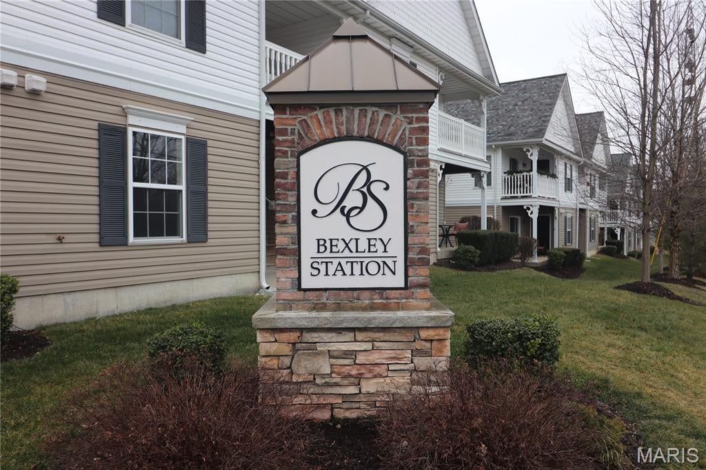 Move in Perfect. Beautiful Bexley Station condo in convenient Affton location. This condo is absolutely stunning. Brand New Beautiful Wood Flooring. The appliances are brand new and gorgeous. The kitchen is spacious and has plenty of cabinets and counter space. Stainless Steel oven (with convection and air fryer), microwave, dishwasher and refrigerator (with ice maker). All appliances stay with the unit. New kitchen faucet and new garbage disposal. Open floor plan and painted with neutral colors. Separate dining area. Large living room with sliding door to covered deck. Primary Suite includes large luxury bath, double sinks, a walk in closet and a linen closet for extra storage. Large second bedroom. Second full bath in hallway. Hot water heater is brand new and the AC got a new A Coil in 2024. Other features: in unit laundry (washer and dryer stay) and covered deck with outside storage unit. The deck is perfect for morning coffee or evening cocktails because it is very private - backs to beautiful trees. The complex also has a fire sprinkler system in every unit. Passed St. Louis County Occupancy. Close to restaurants and entertainment. Photos are virtually staged.