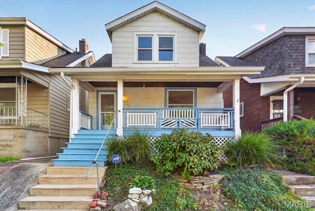 This cozy Bevo bungalow is loaded with old world charm and has been meticulously maintained, cared for and loved. Hardwood floors in living/dining rooms, newer 6 year old thermal windows, double stairway leading  to the two bedrooms  and bathroom  upstairs, and a gorgeous sunroom which connects to the kitchen. The backyard and patio is a peaceful  oasis with an expansive garden which has been lovingly curated and cared for. Backyard offers lots of privacy and is great for BBQ and entertaining. Home also has a lovely spacious front porch. Dry basement with sump pump and french drain drainage system. Occupancy inspection done and being worked on, seller prefers "As Is" but will comply with FHA appraisal predications and reasonable health and safety items. Home warranty being offered. Schedule your showing to see this cutie pie!