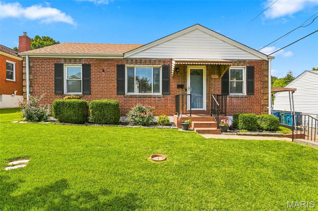 Beautiful 2-Bedroom All-Brick Ranch with Spacious Fenced Yard!  You’re going to love this well-maintained 2-bedroom, 1-bath all-brick ranch with excellent curb appeal! The large, level, private fenced-in yard offers plenty of space for entertaining, relaxing, or enjoying the outdoors. A spacious patio and driveway provide the perfect setting for gatherings.  Parking is plentiful with an additional one-car garage and covered carport. The partially finished lower level offers even more space for entertaining, hobbies, or storage.  Recent updates include a newer furnace, air conditioner, and hot water heater. Conveniently located just minutes from I-55, this home offers comfort, space, and easy access to everything you need!