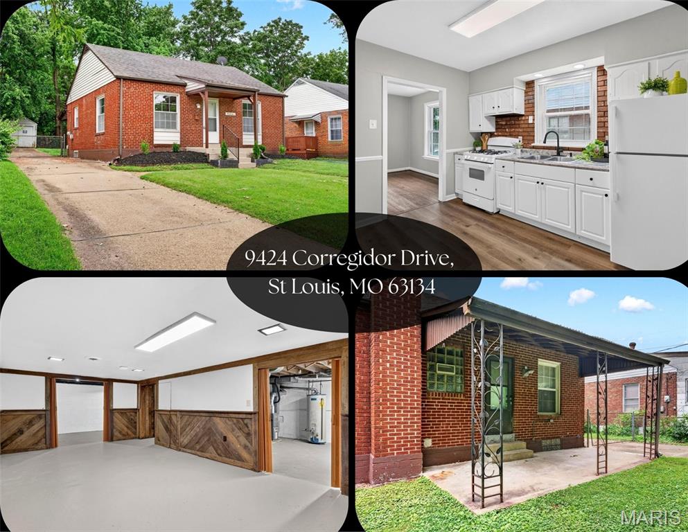 Move in ready and full of charm! This well-maintained full brick home offers the perfect blend of comfort, character, and value. Featuring 2 bedrooms, 1 full bath, and beautiful hardwood floors in the living room and bedrooms, this home is ready for its next owner. The bright and inviting living space flows into a functional kitchen, while the partially finished lower level provides a spacious rec room perfect for entertaining, a home office, or additional living space, plus plenty of unfinished area for storage. Step outside to enjoy the covered back patio overlooking the fenced backyard that is ideal for relaxing, pets, or outdoor gatherings. A detached 1 car garage adds convenience and extra storage. With its move in ready condition, classic brick exterior, and great outdoor space, this home is one you won't want to miss!