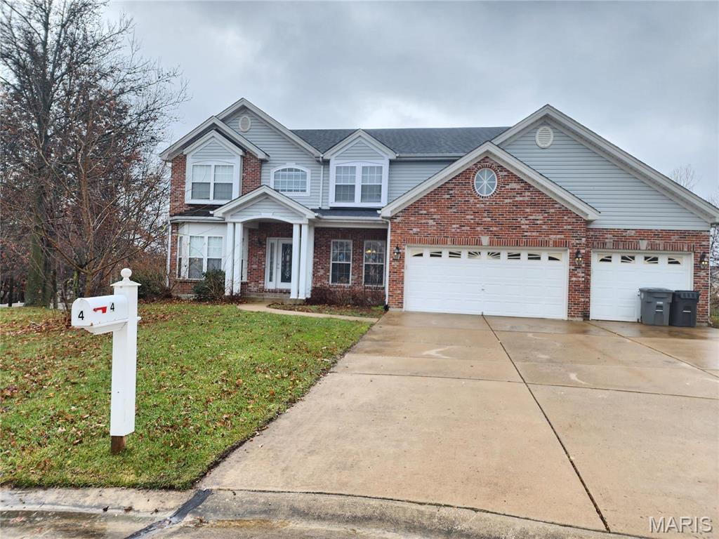 You will love this spacious 4 bedroom, 2 story home with stately brick front elevation and a 3 gar garage area on a quiet Cal-de-sac. This is a great family home with a gorgeous loft in addition to the 4 bedrooms! this beautiful 3200 sq feet home is loaded with upgrades including a 9ft ceiling on the main level, bay and box bays, rear staircase, covered porch and walk out basement. French doors open into the study and the luxurious master suite features a 12x12 ft walk in closet / dressing room. This wont last long it's a must see.