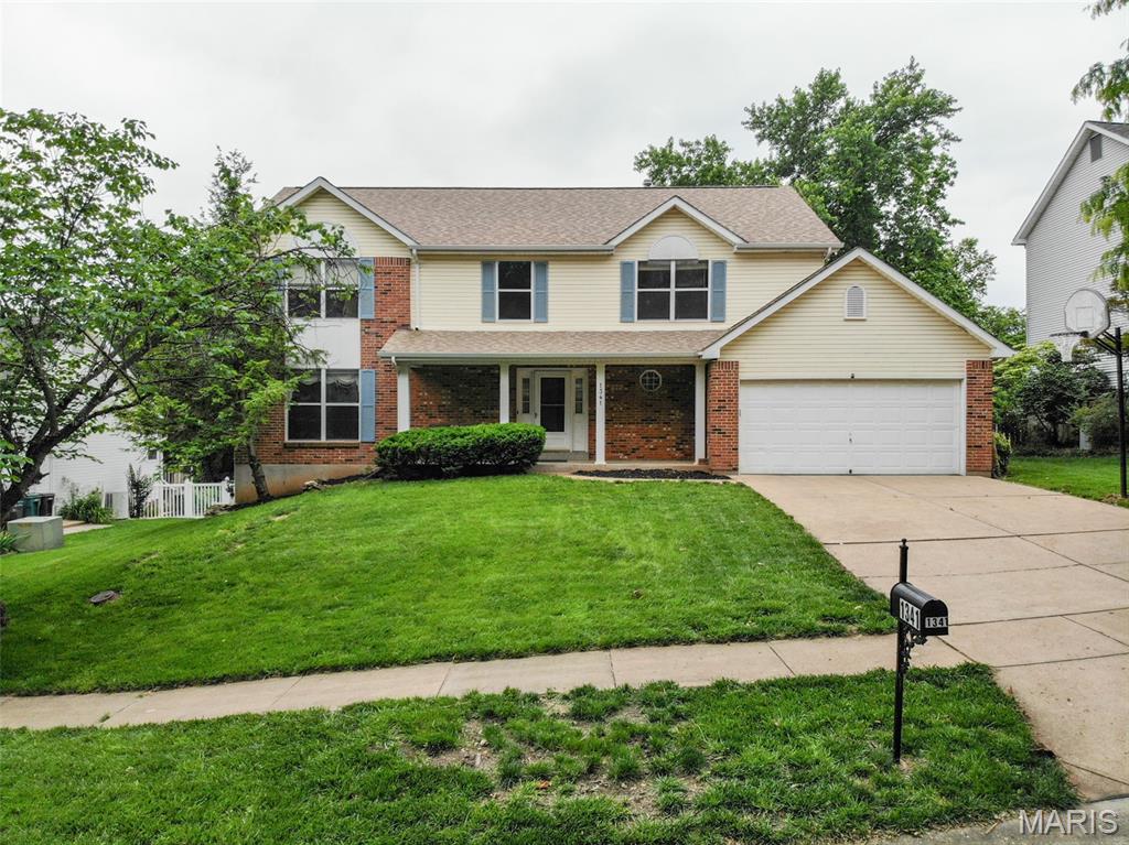 Welcome home to this spacious 2-story nestled in the desirable Courtney Estates neighborhood within the sought-after Lindbergh School District! Surrounded by mature trees and quiet streets, this 2800+ sqft home offers a wonderful blend of space, comfort, and opportunity to make it your own. The main level features a welcoming family room, formal dining room, and a cozy living room with a wood-burning fireplace — perfect for relaxing evenings at home. The kitchen walks out to a deck overlooking the backyard, creating an ideal space for entertaining, grilling, or enjoying your morning coffee. Upstairs, you will find a generous primary suite complete with a huge walk-in closet and an oversized primary bath, along with three additional spacious bedrooms and another full bath. The unfinished walk-out basement offers endless possibilities for additional living space, recreation area, home gym, or storage. Major updates include HVAC (2022), furnace (2023), and roof (2024), providing peace of mind for the next owner. This home is an AS-IS sale and priced to sell needing cosmetic updates and your personal finishing touches. Conveniently located with easy access to Hwy 141 and just a short walk to Fenton City Park and the 125-acre Fabick Nature Preserve featuring scenic trails, lakes, fishing, and pickleball courts.