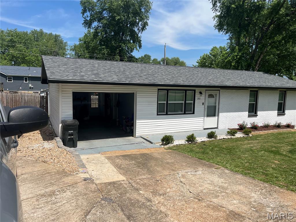 Charming and updated 3-bedroom, 1 bath ranch home with over 1200 square feet of living space and located in a quiet Bonne Terre neighborhood! This home offers a functional layout with a spacious living area, eat in kitchen, and a large laundry room for added convenience. The backyard has a privacy fence with a shed for added storage all on a level lot. This beauty has off street parking with a 1 car garage. This is a great opportunity for first-time buyers or downsizers and a great place to call home. Come check it out today.