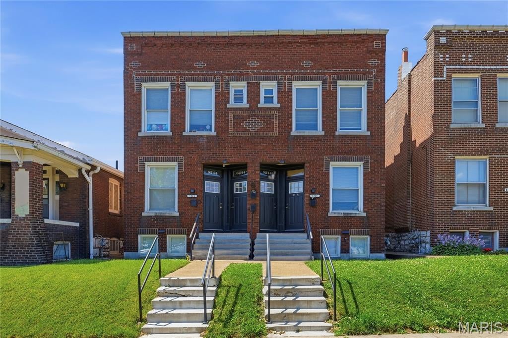What an opportunity for anyone looking for a completely turn-key investment opportunity on a fabulous residential block in the desirable Southampton neighborhood just off the Macklind Mile. All the work has been done, and the rental income flows in from day one with this fully occupied and professionally managed building. Step into a dream set up with these truly excellent tenants all under lease until September 2027 bringing in $3925 each month.
All 4 units have private entrances with newer doors, updated bathrooms with tiled shower surrounds, decorative fireplaces, functional pocket doors, ceiling fans, and nice closet space. Large eat-in kitchens with DISHWASHERS, stainless appliances, big sinks, pantry and beautiful cabinets and countertops. No wonder the tenants are so happy here! This is the cleanest 4-family basement you'll find with individual laundry hook-ups and storage units. 
The LONG list of updates includes a BRAND NEW ROOF 8/26, electric panels and wiring, furnaces and ACs (2022), sewer lateral line from under the building to the street, ALL 4 chimneys repaired and building tuckpointing, and vinyl windows. 
Nice and tidy shared back yard with a 2 car garage and newer garage door. The garage is currently utilized by owner for storage. This space offers potential for additional rental income. Prepare to be impressed, buildings in this condition do not come along very often.