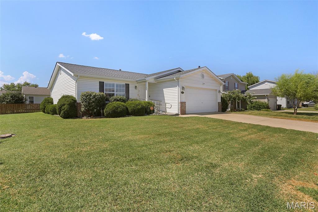 Welcome to 429 Audry Dr in Dupo, IL! This well-maintained 3-bedroom, 2-bath home is located in the desirable Bluffview Manor neighborhood and offers comfortable living with recent updates. The roof was replaced in 2024, along with a new sliding glass door providing easy access to the backyard and outdoor entertaining space.

The spacious backyard features a 20x14 patio, perfect for relaxing, grilling, or entertaining guests. A 2-car garage provides convenient parking and additional storage. Inside, the home offers two full bathrooms, including a hall bath with a Jacuzzi walk-in tub for added comfort and convenience. The primary suite features a walk-in shower with a shower door and a double closet.
Appliances stay with the home, making this property ready for its next owner. With a desirable neighborhood, updated roof and sliding door, generous outdoor space, and functional living areas, this home is ready to welcome you!
Buyer to verify all MLS data, measurements, features, and information prior to making an offer.  Schedule your showing today!!