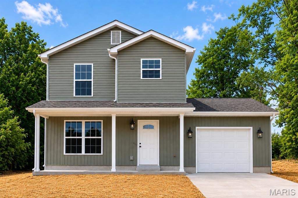 Beautiful newly constructed two story home located in the heart of De Soto, Missouri. This spacious property sits on a larger town lot and offers modern design, quality craftsmanship, and thoughtful details throughout. Enjoy an open floor plan with abundant natural light, stylish finishes, and energy efficient features. Conveniently situated near the park, and local shops perfect for anyone seeking comfort and convenience.