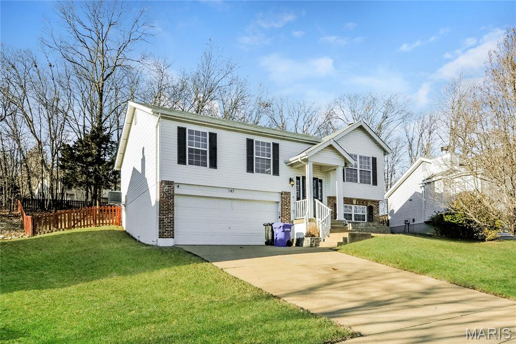 Check out this 4 bedroom 3 full bathroom home nestled on a quiet cul-de-sac in the sought-after Hunters Green neighborhood. This home features soaring vaulted ceilings, updated kitchen, fenced in back yard are just a few of the amazing features on this home. Both bathrooms on the main level have been updated, finished lower level offers a rec room, another full bathroom, and a 4th bedroom or office. Located in a neighborhood that features a nearby lake for catch and release fishing, a playground, and a picnic pavilion.  Located in the highly regarded Rockwood School District making this home an incredible choice.  Reach out today as this one will not last long. A minimum credit criteria is required, applicant income must meet a 3.5 times multiplier of base rent. No pets preferred, but owner will address on a case by case basis depending on lease term and owner pet restrictions. If approved, additional costs will apply. All applicants will apply directly with the Property Management company.