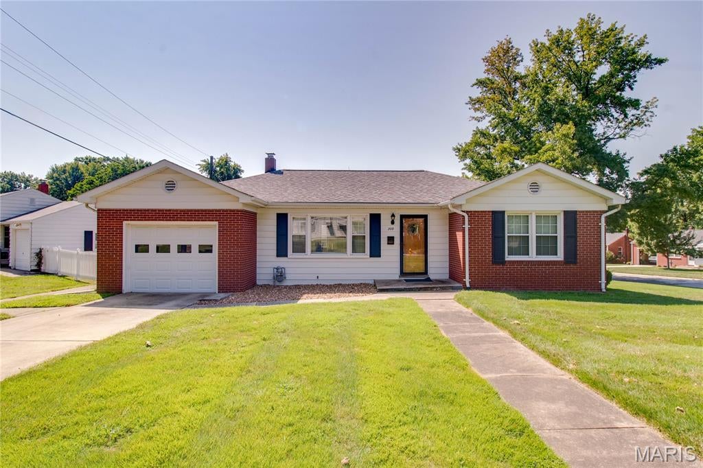 Welcome home to this charming 3-bedroom, 1-bath brick ranch situated on a corner lot! Inside, you'll find a spacious living room, separate dining room, and beautiful wood floors that add warmth and character to the bedrooms and dining area. An attached garage adds everyday convenience, while the basement provides plenty of additional storage and future possibilities. Step outside and enjoy the deck, perfect for relaxing or entertaining. Updates include a roof approximately 3 years old, furnace installed in 2020, and AC replaced in 2016. This home is ready for new memories to be made! Selling "As-Is", seller to make no repairs, but will provide occupancy permit.