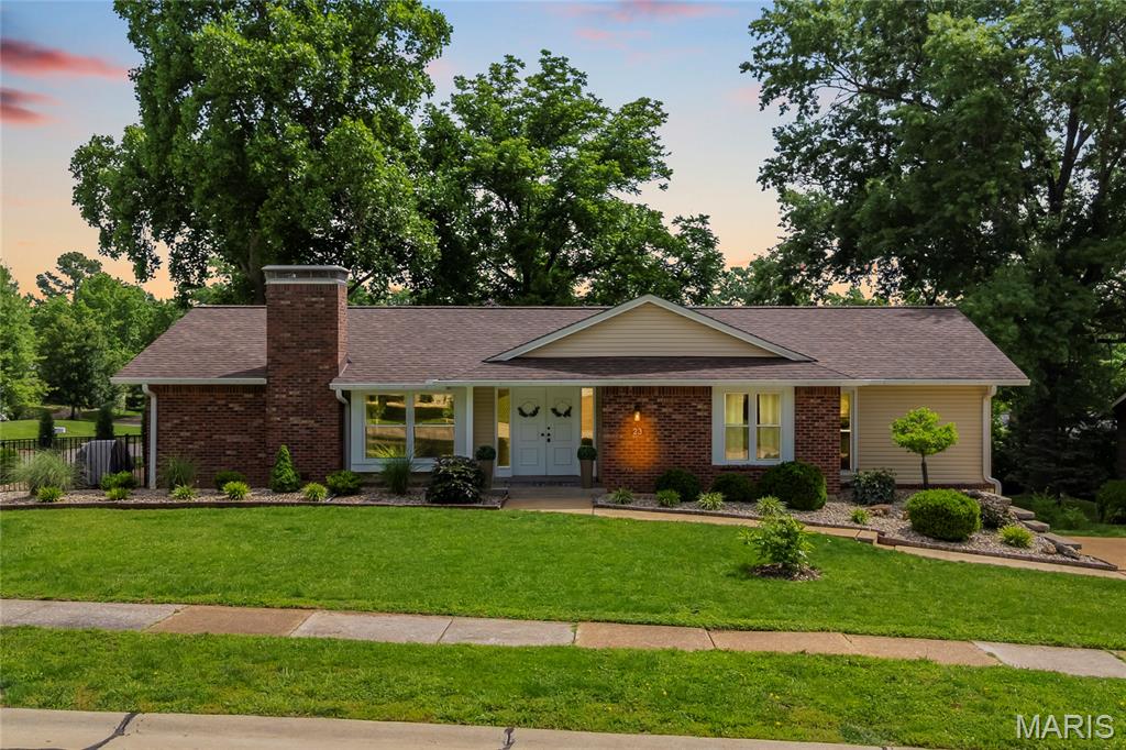Welcome home to this beautifully maintained 3-bedroom, 3 full bath ranch tucked away on a private cul-de-sac lot in the highly desirable Parkway School District. Offering timeless charm throughout, this move-in-ready home blends functional living space and major recent improvements including a new roof installed (May 2026), newly renovated basement (2026), and freshly stained deck (2026).

Inside, you’ll love the warm mix of gorgeous hardwood floors and comfortable carpeting that create an inviting feel throughout the home. The custom oak kitchen is designed for both everyday living and entertaining, featuring stainless steel appliances, center island, stylish backsplash, abundant cabinetry, and an oversized pantry. The adjoining family room offers a cozy fireplace and an oversized picture window with bench seating that fills the space with natural light.

The expansive living room provides endless flexibility for gathering and entertaining, with direct access to the back deck overlooking the beautifully landscaped, fully fenced backyard complete with a stunning rock garden. Just off the living area, a versatile office or dining room features another large picture window showcasing the incredible outdoor setting. The spacious primary suite offers a walk-in closet with custom organizer and private full bath, while the generously sized additional guest bedrooms and full guest bath round out the main level.

The newly finished walk-out lower level (2026) adds valuable additional living space with a spacious rec room, private office, and full bath — ideal for guests, working from home, hobbies, or multi-generational living. Additional highlights include an oversized 2-car tuck-under garage offering exceptional storage, workshop potential, and convenience.

Situated on a beautiful lot in a quiet cul-de-sac, this well-cared-for ranch combines thoughtful updates, fantastic indoor-outdoor living, and a highly desirable layout buyers are searching for. Don’t miss this rare opportunity!