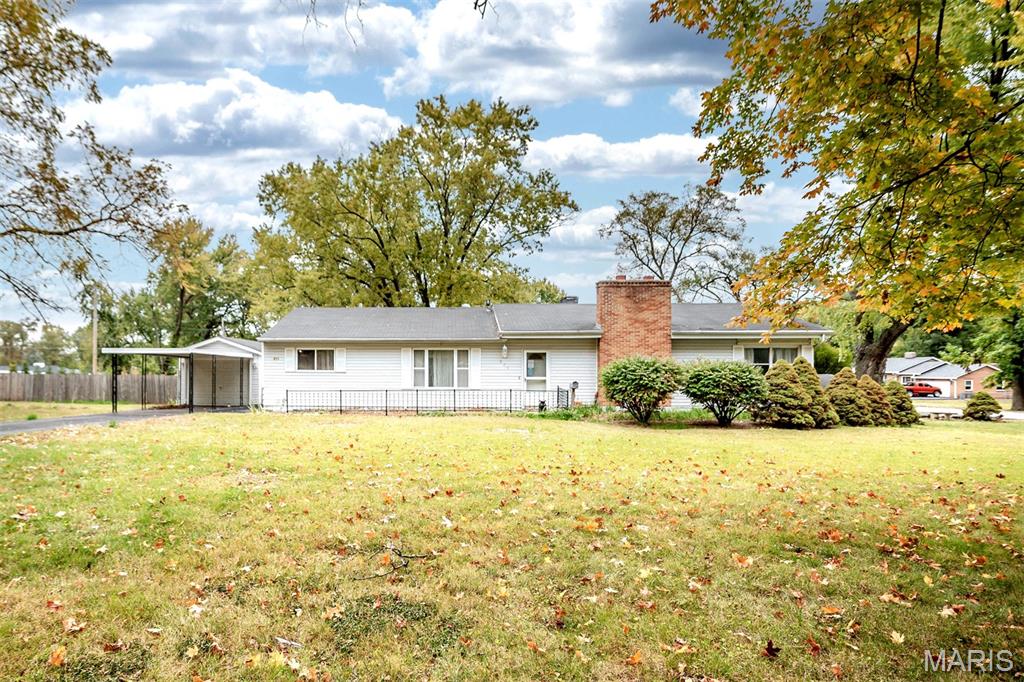 Fantastic opportunity for cash flow or owner occupant! 3 bedroom, 2 bathroom home in the heart of Hazelwood on1.09 acres!!! Expansive park-like backyard, great for relaxing, BBQing, and entertaining! Overhead lighting in all but 1 room! Low maintenance vinyl siding. Property also features a large sunroom; no basement, means no leaky basement! A 2-car attached garage and a 1 car detached garage. Easy highway access to HWY 270 & Lindbergh (HWY 67). Close to parks, shopping, restaurants, and Lambert International Airport. Property to be sold in "as-is", "where-is" condition, offers to be written on a special sales contract.