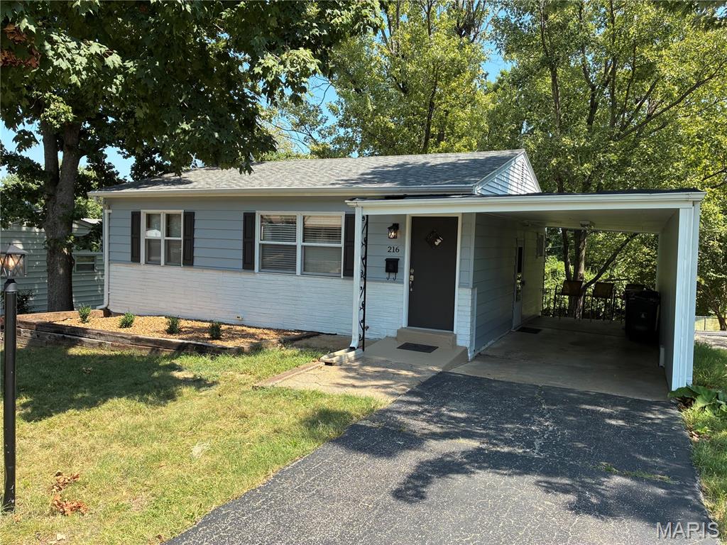 Handyman Special in need of work with HUGE Upside - Sweat Equity - Potential - Great Starter Home, Investor/Rental, Even New Construction, Exterior is done but Interior is not livable and awaits your creative ideas. Even More EXTRA space in Finished Walkout Basement, GREAT Large Lot w/Large Trees, Woods, Fenced, FANTASTIC Back Patio, Large Carport + EXTRA Parking Pad, Super West County Location (Walk to local park, Dierberg's/Aldi's, Restaurants), Electric Updated 2016, HVAC older but good, Leaking Water Heater Removed, Demo substantially started, Sold AS-IS - no inspections or repairs by seller, New Appliances Negotiable