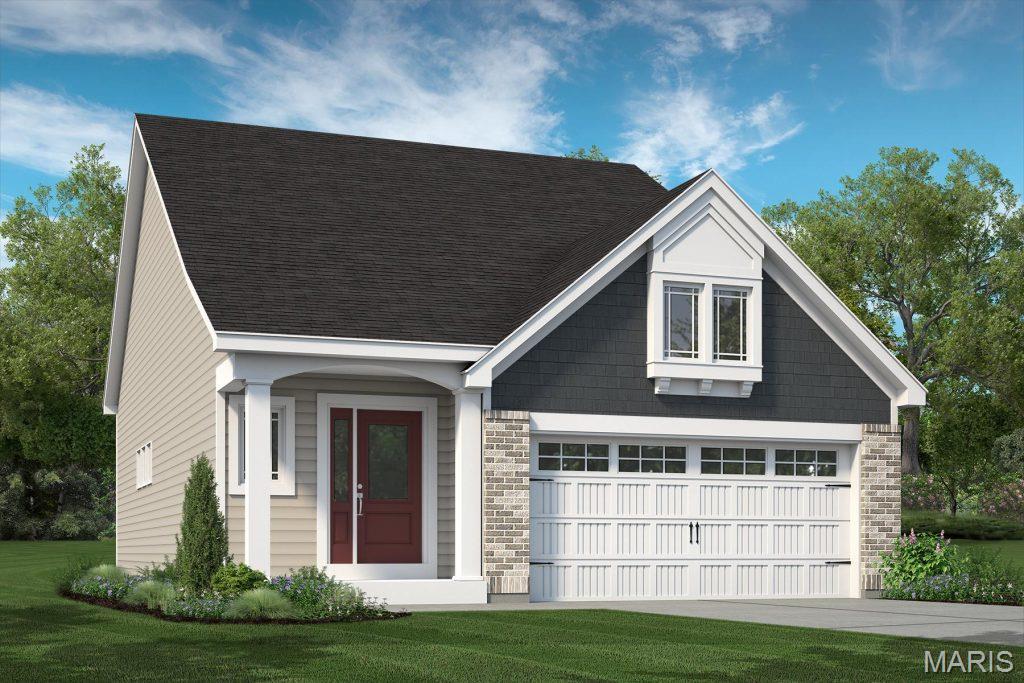 Low maintenance luxury living in the Harvest neighborhood by Fischer and Frichtel! This free standing, 1.5 story villa offers 2,209 sq ft of open, smart living space, a main floor Primary Suite and a 16x12 screened patio. The curb appeal is eye-catching with brick, vinyl siding, shake accent, architectural shingles, carriage style garage door, added depth garage, prof landscaping, full yard sod and an irrigation system. Features inc a MAIN FLOOR PRIMARY SUITE, walk in closet, 3 bedrooms, 2.5 bathrooms, 9 ft ceilings, a large Loft, 42 inch cabinets with crown, soft close doors and drawers, Quartz countertops, stainless steel appliances, gas range, chimney style range hood, drawer microwave, tile backsplash, large island with seating bar and added cabinets, roll out shelving, wrap around butlers pantry, luxury vinyl plank flooring in the main living areas, wrought iron stair spindles, sliding door with transom to the screened patio, Luxury Primary Bath, comfort height vanities, marble shower with bench seat, frameless shower door, ceramic tile floor in the Primary Bath, large secondary bedrooms, spacious Loft/Bonus Room, low E windows, main floor Powder Room, main floor Laundry, 2 panel doors, 5.25 base trim, rough in bath, zoned damper HVAC system, 14x12 patio and more. Homeowners will enjoy having their lawn care, landscaping maintenance and snow removal (per indentures) included in the low monthly HOA fee. This incredible community offers spectacular amenities including 47 Acres of common ground, a 13+ acre town square, lakes, dog parks, food truck court, farmers market, orchards, pumpkin patch, community garden, pickle ball courts, bocce ball courts, playgrounds, nature play area with water feature and a civic lawn area. This home is under construction and scheduled for an October 2026 completion.