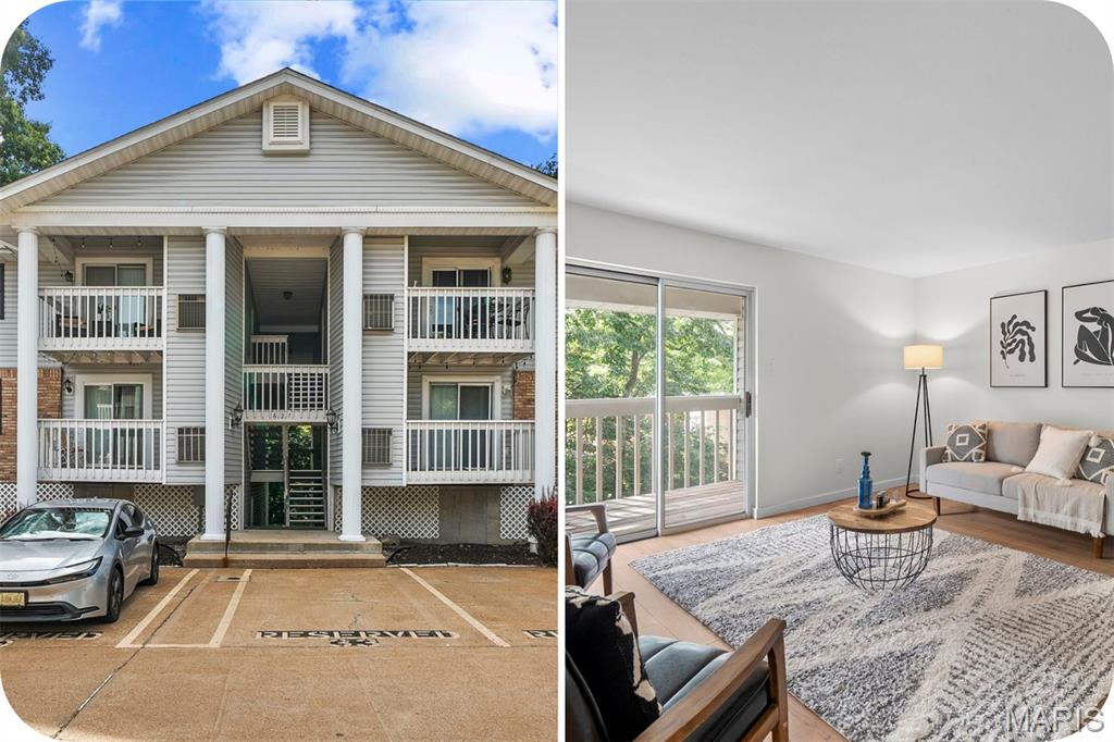Enjoy all that Kirkwood has to offer with this adorable and affordable 2 bed / 1 bath condo. This beautifully renovated 2nd floor unit has been thoughtfully updated throughout with modern finishes. The bright and open floor plan features a spacious living room and a stunning new kitchen with crisp white cabinetry, an abundance of storage, a striking tile backsplash and brand-new stainless steel appliances. The updates continue with new flooring, fresh paint and a completely remodeled bathroom. You'll love the two generously sized bedrooms, each offering large double closets for exceptional storage. You'll also appreciate having your own in-unit laundry. A charming private covered patio adds a little outdoor space, along with a convenient storage closet. A reserved parking space is just steps from your unit, with additional guest parking available. This condo gives you everything you need without any exterior maintenance to worry about. Just move in and enjoy easy living in this desirable and walkable Kirkwood neighborhood, less than a mile from Target, the Kirkwood Farmers' Market and many wonderful local shops and restaurants.