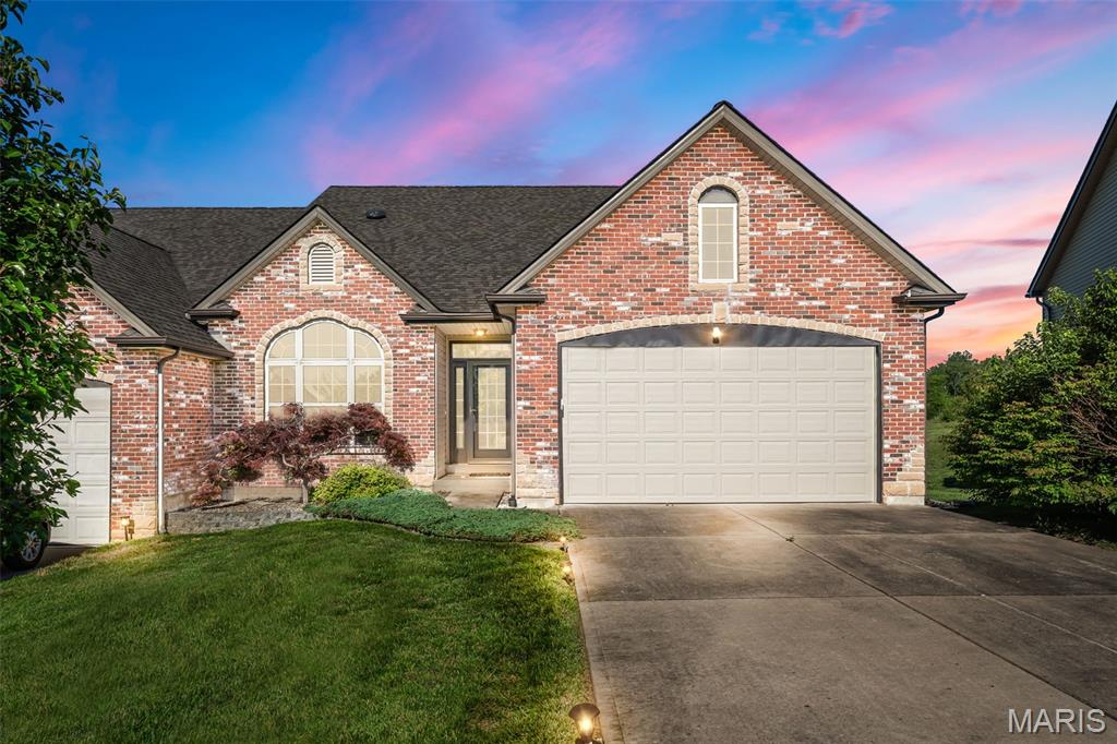 Welcome home to this stunning multi-level villa where soaring ceilings, rich wood trim, and beautiful wood doors. A dramatic wall of floor-to-ceiling windows fills the home with natural light while showcasing peaceful wooded views. The spacious open-concept design features a versatile den, generous living spaces, and three finished levels each with its own bedroom and full bath perfect for guests, multi-generational living, or flexible lifestyles. The finished walkout lower level adds even more living space with a private bedroom, full bath, and abundant storage, including a cedar closet. Enjoy countless walk-in closets throughout the home and a layout designed for both comfort and convenience. Step outside to the deck overlooking mature trees and tranquil green space. Tucked away on a quiet cul-de-sac with a private driveway, this community offers carefree living with lawn care handled for you. Experience the charm of small-town living while remaining just minutes from shopping, dining, and everyday conveniences. This is truly a home you must see to appreciate!