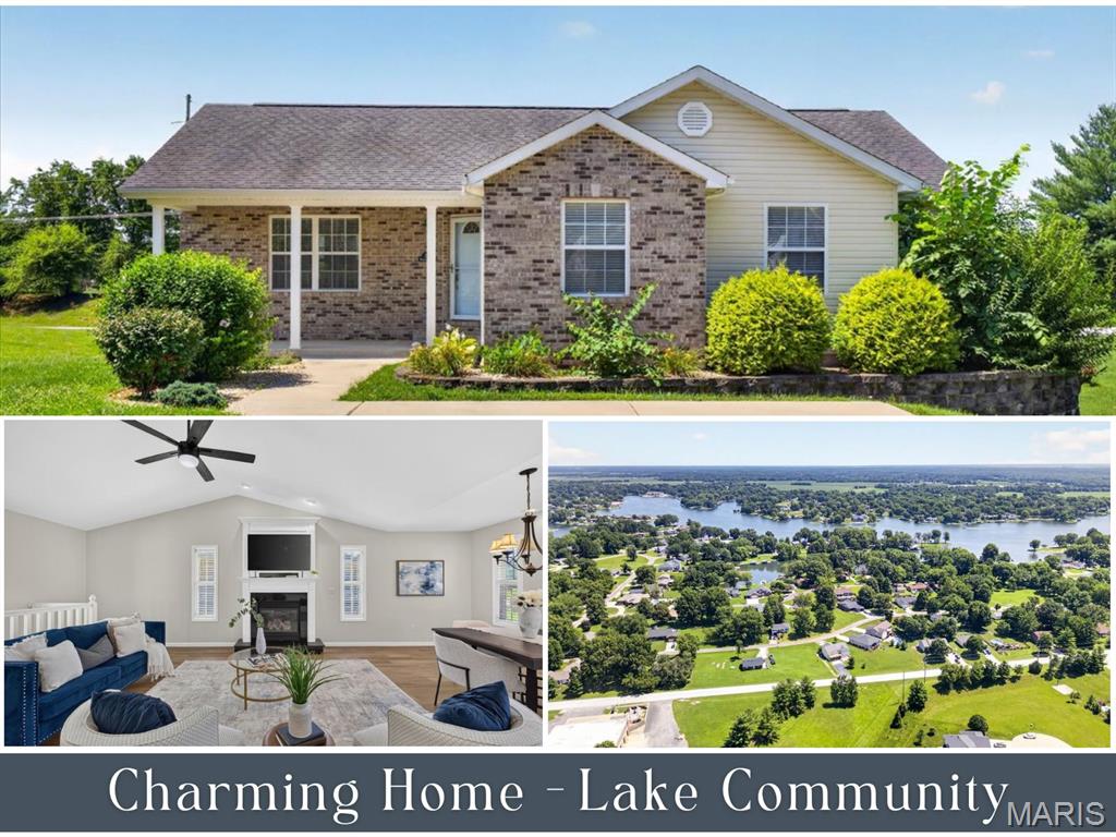 One of the area’s most sought-after lake communities, where everyday living feels like a getaway.  This 3 bedroom, 3 bathroom freshly painted ranch home offers the space, comfort, and storage buyers love, including an oversized garage with room for vehicles, boats, lake toys, and workshop/hobby space. A covered front porch and new storm door welcome you inside to an open floor plan featuring a vaulted great room with gas fireplace & beautiful mantel and space for a TV or art . The kitchen includes NEW stainless steel appliances, pantry, and great counter space. The dining area opens to the recently resurfaced deck, which is also accessible from the primary bedroom. The main level includes the primary suite, 2 additional bedrooms, a shared full bath, conveniently located laundry & a whole house (attic) fan. The walk-out lower level adds great entertaining space with a large flex space, a bar area featuring sink and beverage fridge, a full bath, and direct access to the oversized garage. Don’t miss your chance to enjoy lake living in this amazing community. PARKING - There is a fantastic amount of paved, off-street parking in the front & back of the home. Residents enjoy access to Holiday Lake and Su Twan Lake for boating, fishing, and water fun, along with 3 community beaches, a clubhouse with ballroom, restaurant, beach, pickleball and tennis courts, marina access, pavilion space, baseball diamond, playground area, and a variety of clubs and neighborhood activities that create an active, connected lifestyle. Call today for your private showing.