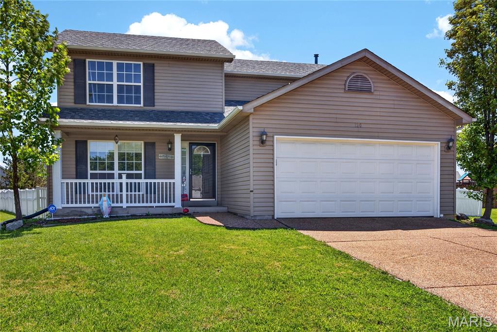 This move-in ready gem offers a rare opportunity to own so much square footage and such an expansive lot- something you simply can’t find with nearby new construction! From the moment you walk in, the gleaming hardwood floors and abundant natural light create a warm, welcoming atmosphere that instantly feels like home. You'll love gathering in the spacious kitchen, complete with stainless steel appliances and cozy eat-in dining area that's perfect for weeknight dinners or hosting family and friends. The main living room was made for relaxing, with its inviting fireplace focal point, while the second living space offers great flexibility as a playroom, home office, media room, or additional living space. Enjoy the convenience of main floor laundry along with peace of mind from the newer roof installed in 2022. Step outside to the fully fenced, sprawling backyard ready for a playset, garden, or even the pool you've always wanted- the possibilities are endless! Conveniently located on a quiet cul-de-sac near schools, parks, and easy highway access, this home perfectly combines small-town charm with everyday convenience. Don’t miss your opportunity to make it your own!
