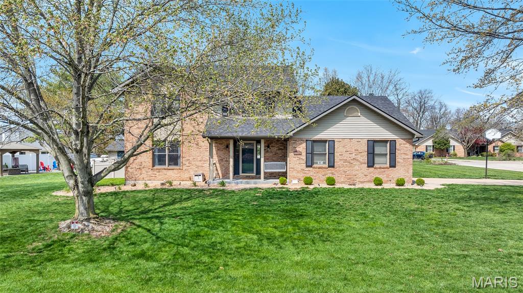 Welcome to this stunning brick-front home nestled on a spacious .49-acre lot in the heart of Columbia! From the moment you arrive, the charming covered front porch sets the tone for the beauty and craftsmanship found throughout. Designed for both comfortable everyday living and effortless entertaining, this exceptional 3-bedroom, 2 full and 2 half-bath residence truly has it all.
The main level impresses with a warm and inviting family room featuring soaring vaulted ceilings, a cozy fireplace, and custom built-in shelving — the perfect gathering space for family and friends. The stunning kitchen is a chef's dream, showcasing elegant quartz countertops, a tile backsplash, large center island, breakfast bar, casual dining nook, and a pantry to keep everything organized. Completing the main level are a formal living room, elegant dining room, convenient laundry room, and a guest half bath.
Upstairs, retreat to the sprawling primary suite highlighted by vaulted ceilings, a generous walk-in closet, and a luxurious en-suite bath with dual vanity, soaking tub, and separate shower. Two additional well-appointed bedrooms and a full hall bathroom complete the upper level.
The finished lower level is an entertainer's paradise, boasting a spacious wet bar, expansive rec room, half bath, and ample storage space — ideal for game days, movie nights, or hosting guests.
Step outside and discover your own private backyard oasis! The incredible outdoor living space features a gazebo in the side yard, and a fully fenced backyard showcasing a stunning saltwater inground pool reaching 9 feet at its deepest end. All pool equipment and cover included! The surrounding patio with covered area & bar provides the perfect setting for summer gatherings and relaxing evenings under the stars.
Peace of mind comes standard with this meticulously maintained home, featuring a brand-new roof, a water heater less than a year old, and an 8-year-old HVAC system, giving you confidence in your investment from day one.
This is the one you've been waiting for — schedule your private showing today before it's gone!