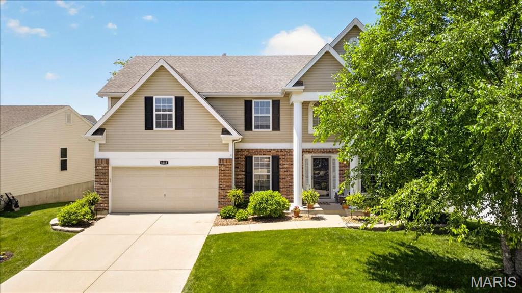Move right into this beautifully maintained and updated 2-story home offering over 2,800+ square feet of above-grade living space, 4 bedrooms, 2.5 bathrooms, a walkout basement, and a fully fenced backyard! Located in the sought-after Carlton Glen Estates, residents enjoy access to neighborhood amenities, including a community pool and playground. Thoughtful updates and exceptional care are evident throughout, creating a home that's both functional and move-in ready.

The heart of the home is the spacious kitchen, featuring a large center island, pantry, updated granite countertops, backsplash, and abundant cabinet and prep space! A bay-window breakfast area fills the space with natural light and provides direct access to the expansive deck, making indoor-outdoor entertaining effortless. The adjoining living room features a gas fireplace, large bay windows, and peaceful views of the backyard, which is complete with an irrigation system.

Upstairs, all four bedrooms are conveniently located on the same level, along with a versatile loft space ideal for a home office, playroom, or secondary living area. The spacious primary suite features vaulted ceilings, two walk-in closets, and a private ensuite bathroom with dual vanities, a soaking tub, and a separate shower. A second-floor laundry room adds everyday convenience!

The unfinished walkout basement offers excellent storage and potential for future expansion, with a rough-in for a bathroom and direct access to the backyard patio.

Enjoy easy access to nearby shopping, restaurants, parks, schools, and major commuter routes, making this home as convenient as it is inviting!