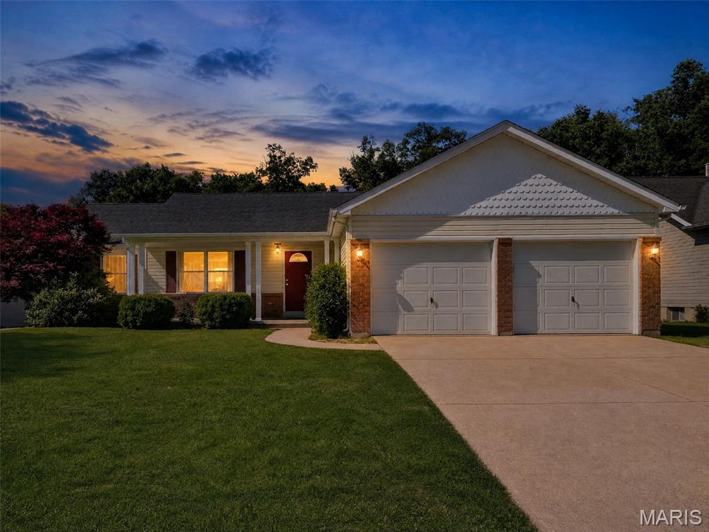Welcome home to this clean and well-maintained 3 bed, 2 bath ranch in Moscow Mills! Offering a desirable split-bedroom floor plan, this home combines comfort, functionality, and convenience. The spacious layout includes main floor laundry, a bright living area, and an attached 2-car garage. The unfinished lower level provides excellent storage or future finishing potential to add additional living space, a rec room, home gym, or office. Enjoy the peaceful backyard backing to trees on a level lot — perfect for relaxing, entertaining, or enjoying extra privacy. Conveniently located just minutes from Highway 61 for an easy commute while still enjoying the charm of small-town living. Open House Sunday, May 17 from 12–2 PM! Check out the videos and floor plan!