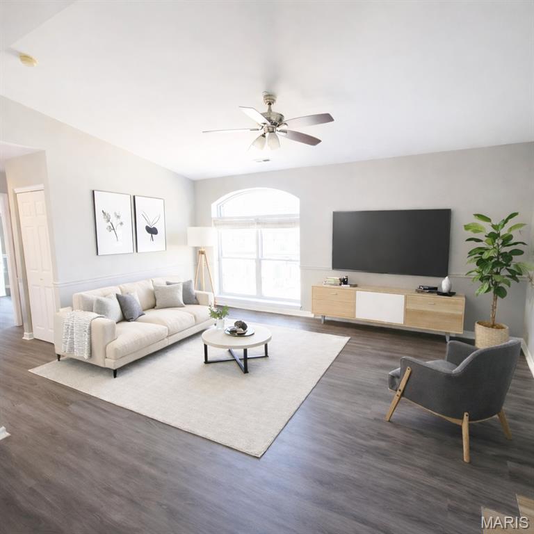 Vaulted ceilings, luxury vinyl plank flooring and sun filled living spaces- this move in ready, 2nd floor, condo checks all the boxes for stylish, low maintenance living! This spacious 2-bedroom, 2-bath condo is located in the heart of Fenton just minutes from shopping, dining, schools, parks and quick access to major highways for easy commuting. Step inside and you will find open concept living and dining areas filled with natural light, fresh paint, updated flooring and 6 panel doors. The spacious kitchen features lots of storage with a nice size pantry, built in microwave, and in-unit laundry. The primary bedroom offers a peaceful retreat with a private full bath and a generous walk-in closet.  Enjoy warm summer days at the community pool and take advantage of convenient basement storage for all your extras. One assigned parking space, one guest space. Some photos have been virtually staged to show the potential of the space; actual decor may not be present while viewing the home.