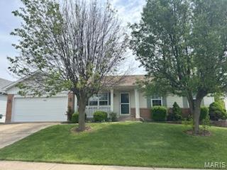 WOW, You will love this well-kept 3-bedroom,3-Bath Ranch home, that just sparkles. Open & bright floor plan. Large living room with vaulted ceiling, with hardwood floors & 2-bedrooms have carpeting. Painted thought out the entire main & lower level just 1 year ago. Eat in Kitchen with appliances. Kitchen opens up to a large deck that overlooks the beautiful backyard with shade trees and a large deck, master bedroom with updated master bath. This home has a main floor laundry area, great closets in all bedrooms. Lower level is finished for more living space with a large rec/family room, family room or office, sump pump / storage and a full bath with a walk out basement that walks out to a beautiful yard with willow trees in the backyard. There is a 2 car garage.  Great curb appeal. Located in a great O'Fallon area. Accessible to major highways, food, hospitals, casino, and shopping. Just a 25minute drive to downtown St Louis. Make an appointment to see it today, this home won't last long.