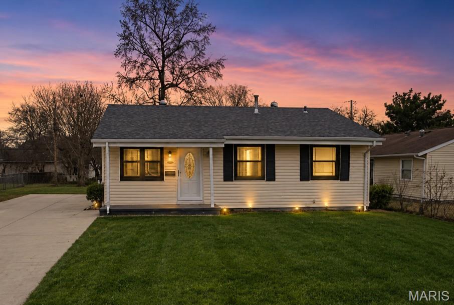 Bright, beautifully updated, and move-in ready with a backyard designed for entertaining and gardening—this charming ranch checks all the boxes.

This beautifully updated 3-bedroom, 1-bath ranch offers the perfect combination of comfort, style, and location. Nestled on a quiet cul-de-sac and conveniently located close to schools, shopping, restaurants, parks, and major highways, this home is truly move-in ready.

Step inside to an inviting open floor plan filled with abundant natural light, gorgeous hardwood floors, and a spacious living room that flows seamlessly into the oversized dining room, complete with elegant crown molding—perfect for everyday living and entertaining.

The updated kitchen features stainless steel appliances, including a refrigerator, dishwasher, microwave, and gas range, and opens through a sliding glass door to a large, level, fully fenced backyard with plenty of space for entertaining, gardening, pets, or play.

All three bedrooms are generously sized, and the beautifully updated full bathroom was renovated in 2018. Major improvements provide peace of mind, including Renewal by Andersen replacement windows, a newer driveway with ample parking, and a 30-year architectural shingle roof installed in 2017.

Relax on the covered front porch and enjoy an unbeatable location—3.6 miles from the shops, restaurants, and entertainment at Westport Plaza, just 1.5 miles from the Maryland Heights Community Center, 1.2 miles from Aquaport Water Park, and only 2.8 miles from Creve Coeur Lake Memorial Park, offering endless opportunities for recreation, dining, and outdoor adventure.