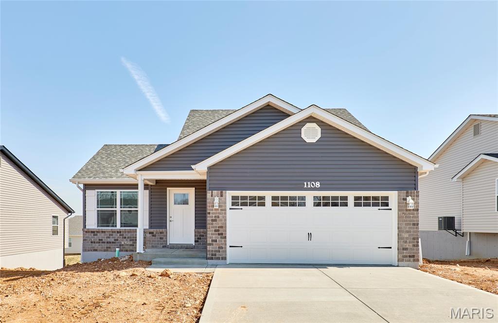 BRAND NEW home with every option you could imagine! They include vaulted ceilings, rounded “bullnose” corners, granite or quartz countertops, stainless steel appliances, 42" cabinets with "cushion close", custom neutral-colored paint job throughout, LVT flooring throughout most of the home, framed windows, taller baseboards, adult-sized cabinets in bathrooms with marble countertops, walk-in closets, upgraded carriage garage doors with openers on 2 CAR Garage, full bath rough-in, panel doors (many varieties), and upgraded water/light fixtures throughout the house! Fully sodded yard (front/sides/back). *Pictures are of previously built homes. Builder/Broker* This home is USDA eligible