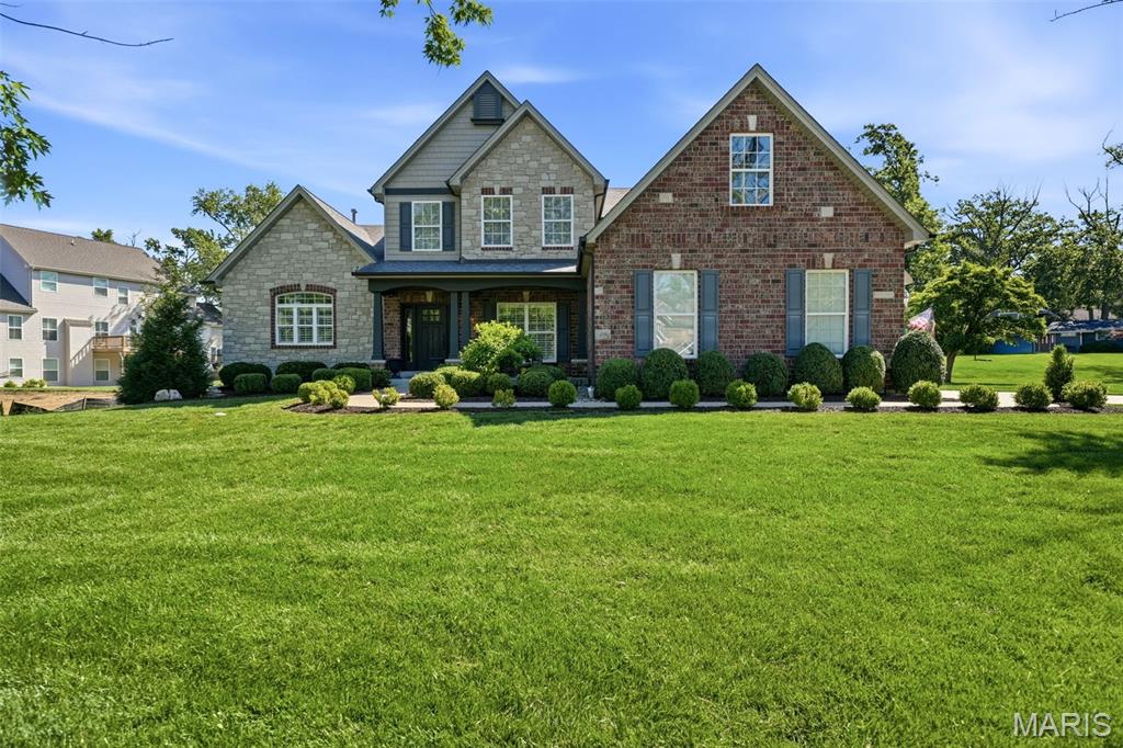 Constructed in 2014, this 5 bedroom, 4.5 bathroom residence balances refined style with practicality, offering spaces that feel both comfortable and thoughtfully arranged. The exterior makes a strong first impression with gorgeous curb appeal complemented by a spacious three-car garage. Inside, the home unfolds with beautiful finishes, expansive rooms, and a layout that feels intuitive and connected without being overly formal. A generously sized bonus area upstairs adds flexibility, ideal for a casual gathering space, game room, or secondary retreat. Each bedroom is well-proportioned, with the primary suite providing a quiet place to unwind. The lower level includes a private bedroom with its own full bath, a dedicated fitness room, and a neatly finished storage area that keeps everything tucked away yet easily accessible.
With its blend of comfort, space, and a location that continues to draw strong interest, this home offers a well-rounded living experience in one of Des Peres’ most appealing neighborhoods.