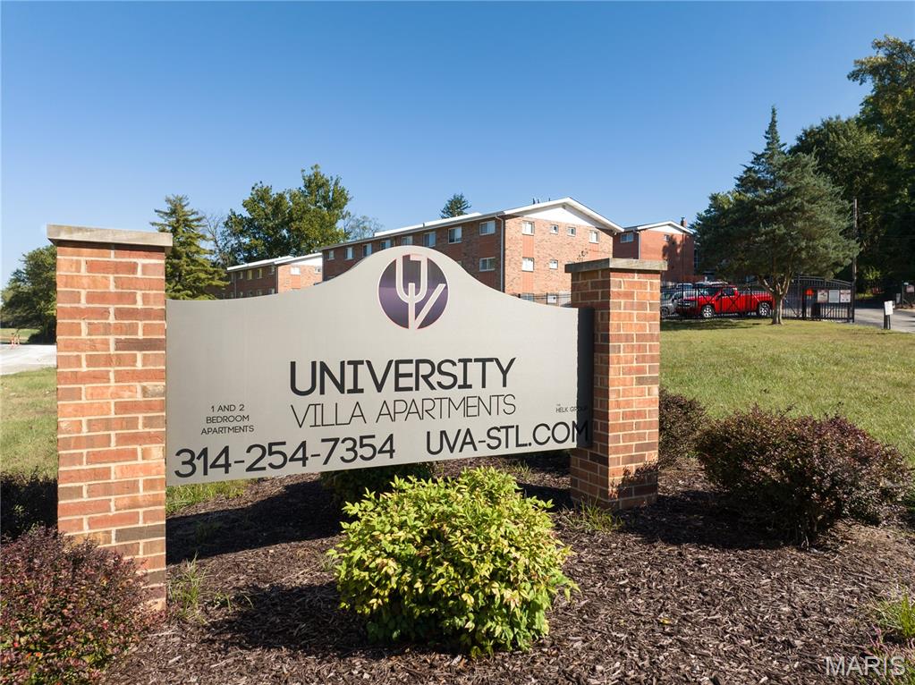 76 units, fully renovated in 2015, with all roofs replaced in 2021. Currently 100% occupied. Monthly income is approximately $63,700 with an average rent of $838/unit.

Mix of one and two-bedroom units with 53% two-bedrooms. Current rents are $43–$128 below market, providing immediate upside potential. The property is being offered free and clear of debt.

The community offers gated parking, shared laundry in each building, and a well-maintained brick exterior. Located directly adjacent to the University of Missouri–St. Louis campus (14,000+ students, 1,000+ faculty), with quick access to I-70, MetroLink, Lambert International Airport, and major employers including Express Scripts.