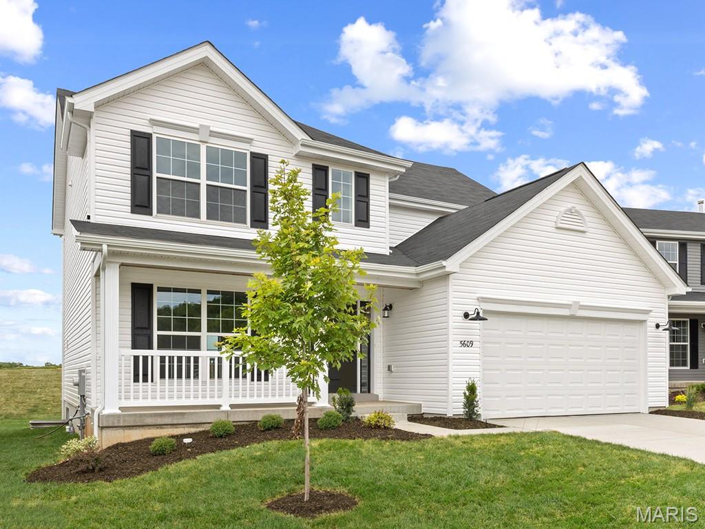 New McBride Homes Royal II 2-story 4BR 2.5BA will be move in ready this spring! Main floor showcases 6ft windows & wood laminate flooring throughout. Open floorplan with luxury kitchen, center island, breakfast bar, Brellin White 42” cabinets, quartz tops, walk-in pantry, and stainless-steel GE appliances. Breakfast room with sliding door to backyard, opens to family room with ceiling fan. Main floor also includes formal dining, powder room, and laundry room. Spindled staircase leads to upper level. Primary suite features a walk-in closet & private luxury bath w/double vanity, tub w/window, enclosed toilet, and 5’ walkin shower. 3 more bedrooms & hall bath add convenience. Lower level includes ¾ bath rough-in for future finish. The Highlands onsite amenities include two playgrounds, community pavilion and sports court with convenient access to local attractions. Enjoy peace of mind with McBride Homes’ 10 year builders warranty and incredible customer service! Similar photos shown.