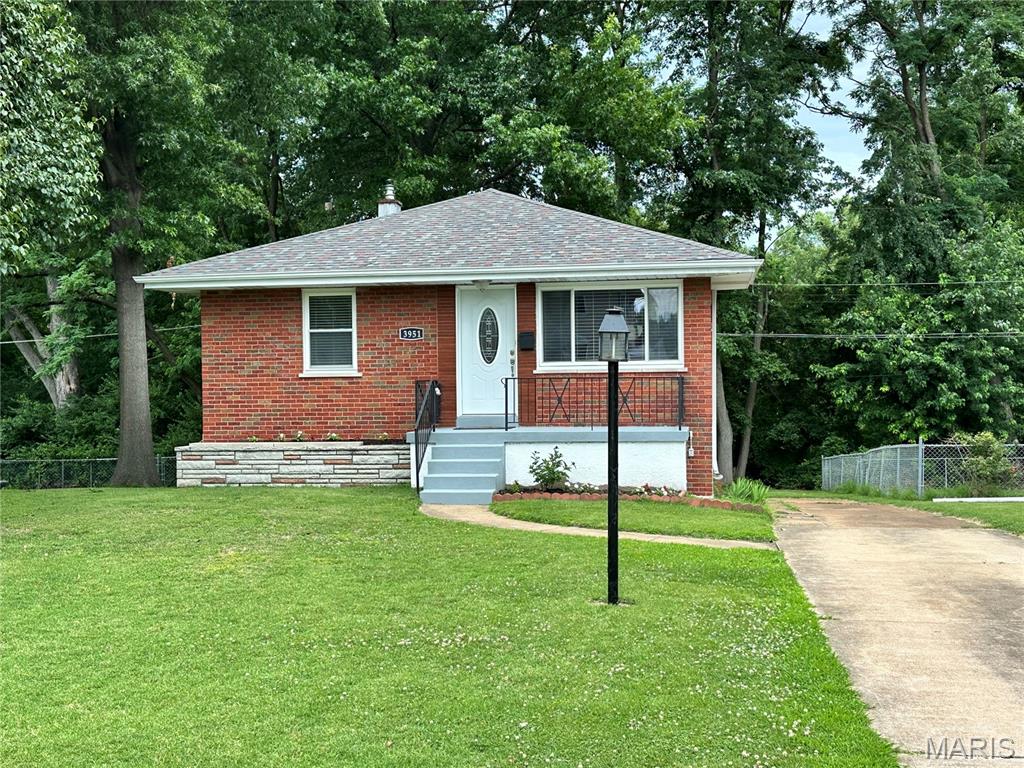Brick home in Bayless features 2 Bedrooms and 2 Bathrooms, plus a walk-out lower level and a finished basement.  Original hardwood floors. The roof is 3 years old, insulated vinyl windows, freshly painted, and ready for new owners to move in. Conveniently located near major roads and shopping.