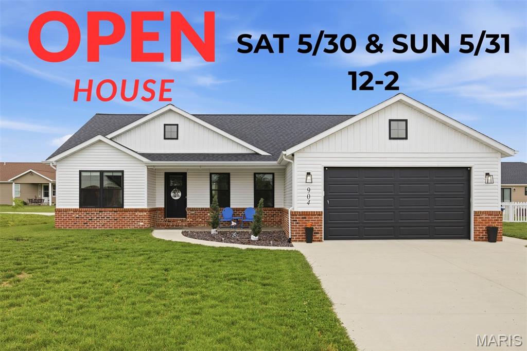 Thoughtfully designed and built in 2022, this beautiful home offers an open-concept layout, desirable split-bedroom floor plan, and a partially finished basement with additional living space and storage.
The centrally located kitchen features vaulted ceilings, granite countertops, stainless steel ENERGY STAR qualified appliances, a spacious center island, and a walk-in pantry — perfect for both everyday living and entertaining. The split-bedroom layout provides added privacy, with the primary suite tucked away on one side of the home featuring a walk-in closet and attached full bath with double vanity. Conveniently located just outside the primary suite is the spacious laundry room complete with ample cabinetry, countertop space, and both electric and gas dryer hookups. Two additional bedrooms and a full bath are located on the opposite side of the home.
Downstairs, you’ll love the heated and cooled partially finished basement featuring a kitchenette, large recreational/family room with an electric fireplace, 4th bedroom, full bath, two storage rooms, and plenty of flexible space for entertaining, guests, hobbies, or play areas.
Step outside to the fully fenced backyard complete with raised garden beds, an outdoor shed for storage and a stamped concrete patio — the perfect place for grilling, relaxing, entertaining, or watching the kids play.  Located near a quiet cul-de-sac in a welcoming neighborhood filled with families, this home offers both comfort and community.
Additional features include a sump pump with WiFi capabilities, generator hookup for the HVAC system, and ENERGY STAR qualified systems and appliances for added efficiency and peace of mind. Located within the Germantown School District, this move-in ready home is one you will love for years to come!