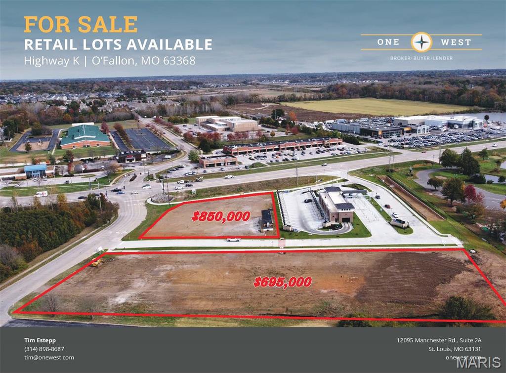 Front cornter lot - $850,000.  Back lot (rear) , Back lot (front) = $695,000.  All utilities are located nearby.  Each lot purchaser must install sewer pump.  Seller has already addressed water detention.