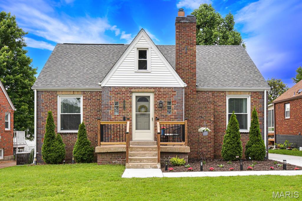 Fall in LOVE with this charming and beautifully updated 1.5-story that perfectly blends timeless character with everyday comfort! Filled with natural light, this 3 bedroom, 2 full bath home welcomes you with warm hardwood floors, fresh paint, updated kitchen and baths, cozy wood-burning fireplace, and desirable main floor primary bedroom for added comfort and convenience.   
Outside, the curb appeal shines with a full brick exterior, newer driveway, detached 2-car garage, and a fully fenced level backyard ready for pets, play, entertaining, or relaxing evenings under the stars. Sip your morning coffee on the covered porch and enjoy everything this amazing location has to offer — just minutes from Grant’s Farm, Nine Mile Garden, dining, and easy access to major commuter routes.
MOVE right in and start enjoying everything this beautifully, updated home and incredible location have to offer!