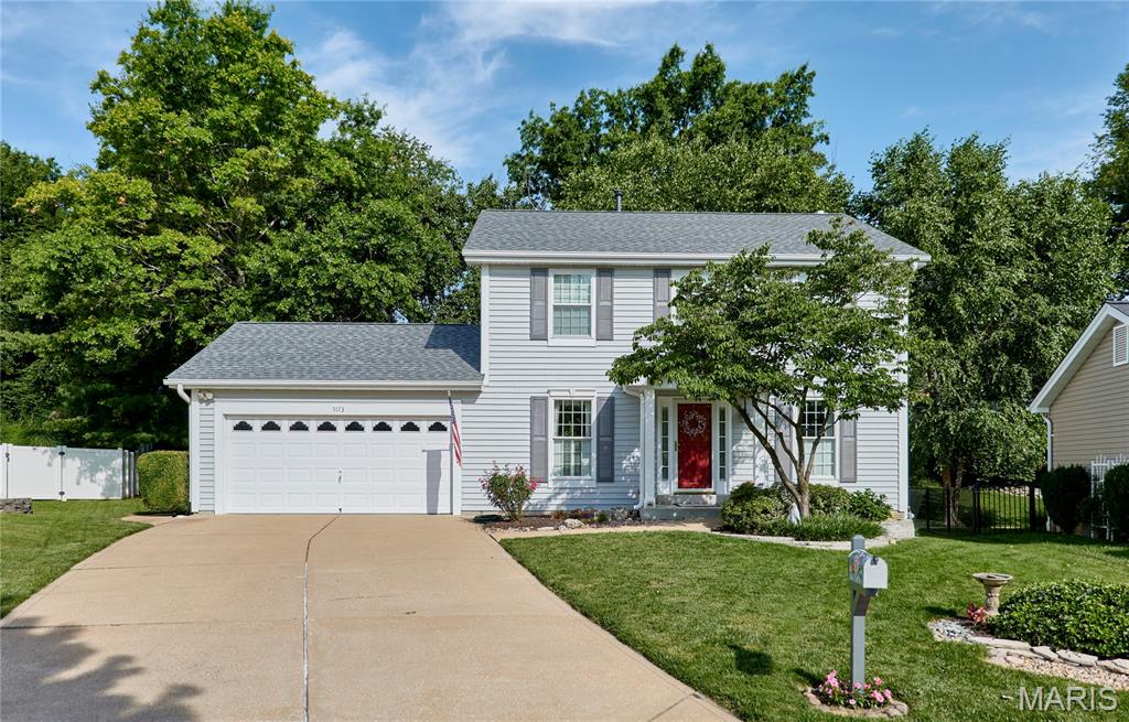Welcome to 5173 Kings Park Drive in St. Louis! This well-maintained, one-owner home has been meticulously cared for and is ready for its next chapter. Conveniently located just minutes from 270 and Telegraph Road, this two-story home offers both comfort and convenience. The main level features a spacious living room, a cozy family room with a gas fireplace, a beautiful kitchen with granite countertops and stainless steel appliances, a separate dining room, and a half bath. Upstairs, you'll find new carpet on the stairs and foyer, along with four spacious bedrooms and two full baths. The primary suite includes a walk-in closet and private bath with a walk-in shower. Step outside and enjoy the peaceful backyard complete with a covered patio and beautiful landscaping. Additional features include a two-car attached garage and a roof that is less than one year old. Schedule your showing today!