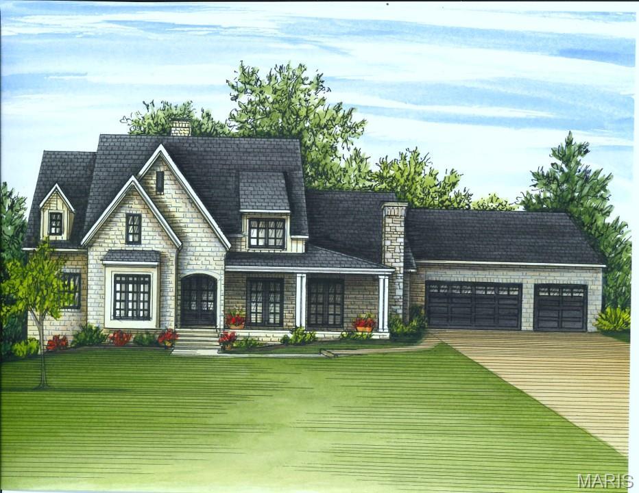 Welcome to this picturesque, private subdivision located in coveted Kirkwood, MO. A windy drive leads to 6 beautiful homes with 2005 located at the rear of the cul de sac. The yard will be beautifully landscaped with a 3900+ sq ft, brick/stone/hardie home nestled on the lot. The large covered front porch is the highlight, with an outdoor stone fireplace. You'll be greeted by a foyer with red oak floors & 10ft ceilings. A dining room is on your right and a beamed ceiling family room straight ahead with doors to a covered porch. The kitchen is open to the family room & offers high-end appliances, quartzite counters, custom cabinetry & pantry. On the other side of the main floor is the laundry, primary suite with a gorgeous bath & his & her closets. Also on the main floor, an office/bedroom with a full bath, and a mudroom that leads to a 3 car garage. Upstairs are 2 bedrooms & a full bath. The lower level is 800+ sq ft finished, offering a rec room with a bar & a bedroom and full bath.