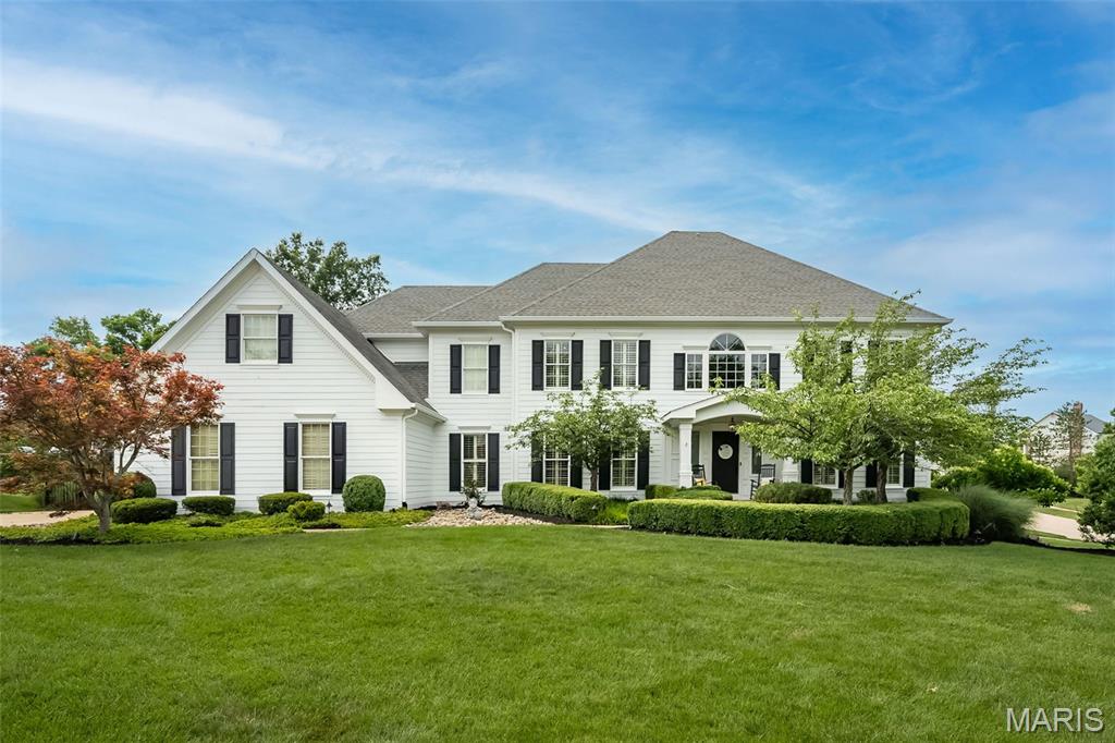 Do not overlook the #1 rule in real estate, Location, Location, Location! This 2 story in prestigious Brook Hill Estates is move in ready. With 5800 + Sq Ft of luxurious living space, this impeccable 5 Bedroom 6 Bathroom home is full of upgrades. Impressive 2 story staircase opens up to an Office, formal Dining Room and Great Room with bay windows and wood burning Fireplace. Hardwood floors throughout lead to the grand kitchen with custom cabinets, granite tops, high end appliances and huge center island. The open floorplan Kitchen, Breakfast Room and Hearth Room with stone Fireplace and vaulted ceilings create the perfect setting for family or entertaining. Laundry Room is  on the main level with custom cabinets, utility sink and custom mudroom lockers. Four Bedrooms upstairs including the coffered primary Bedroom suite, luxury Bath with two separate vanities, spacious shower, free standing tub and customized walk in closet. Newly finished Lower Level includes a gorgeous bar, Family room, Theatre room, Craft room, exercise area and Bedroom with full bath. Other highlights include built in speakers throughout, custom paver patio with firepit, hot tub, epoxy garage floor and located in Parkway West School District! **New furnace to be installed July 21**