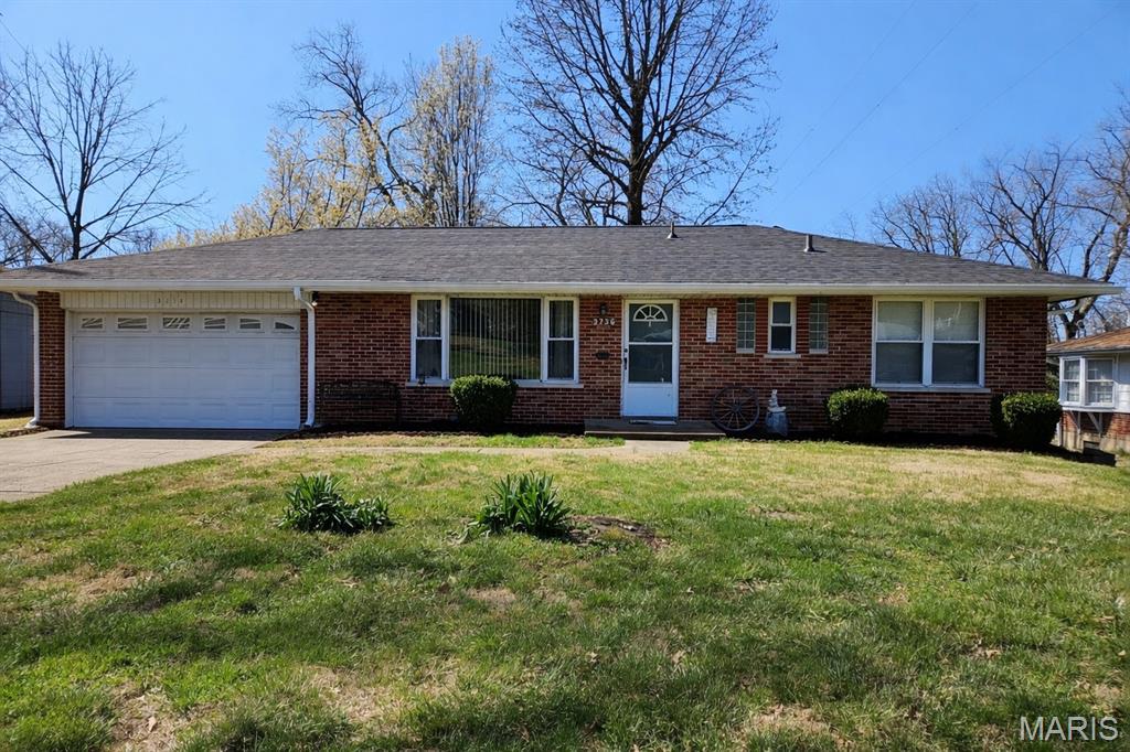 Welcome to 3736 Park Crest Drive, situated in the highly desirable Mehlville Community and the Mehlville school district. This inviting 2-bedroom, 2-bathroom home provides comfortable living with a 2-car garage and a spacious yard. The interior features beautiful hardwood floors throughout, complemented by ceramic tile in the kitchen. Recent updates include a new roof and gutters within the past year. With 1,018 square feet of living space on the main level and an unfinished basement ready for your personal touch, this home is a fantastic opportunity you won't want to miss!