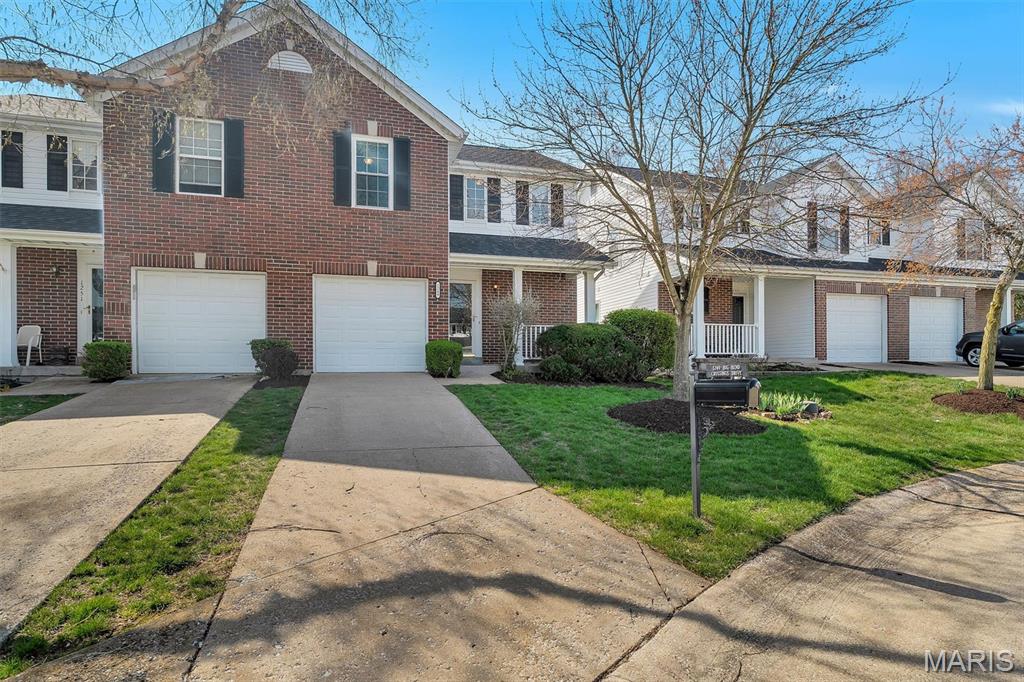 Welcome home to this beautifully maintained condo in the Crossings at Big Bend! New Roof in 2024.  New HVAC system in 2025.  New Water Heater in 2025!! This light-filled, two-story layout offers the perfect blend of comfort, convenience, and modern updates. Step inside to an updated kitchen with granite countertops and plenty of cabinet space! The open floor plan living and dining room is bathed in natural light with tall ceilings and offers easy access to the back patio. The primary bedroom is located on the main floor for added convenience and features a walk-in closet. A full bath rounds out the main level. Upstairs you'll find two additional spacious bedrooms and a full bathroom. The unfinished basement has plenty of room for storage, or it could be finished for even more living space! Enjoy the convenience of an attached garage, cul-de-sac location, and close proximity to shopping and dining. Plus easy access to Highway 141, Big Bend, Dougherty Ferry, and 270! Homes in this community don’t last long. Schedule your showing today and see why this one stands out!
