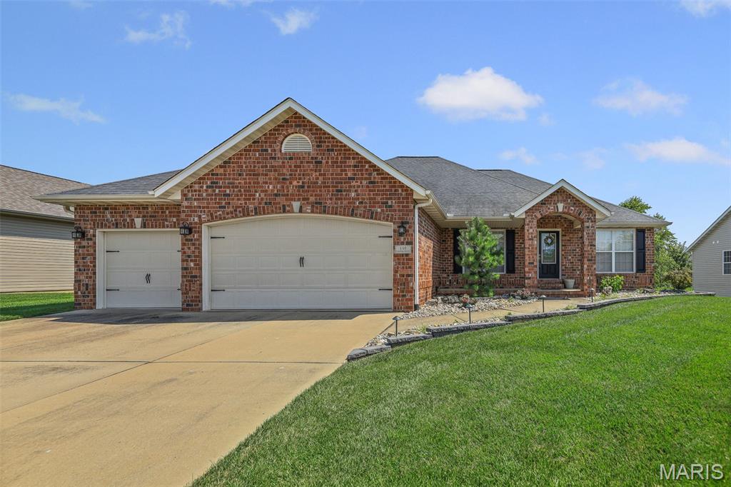 Enjoy the Open Concept of this Custom Built Home!  Beautiful architectural features when you step inside. Formal Dining,  Great room with Gas fireplace, and opens to a large Kitchen/breakfast area with ceramic tile floors and beautiful Maple Cabinetry with solid surface counters, snack bar and stainless appliances.  Walk in pantry. Primary bedroom is oversized with large walk in closet, upscale bath with dual sinks, garden tub and tile shower. Additional 2 bedrooms on main level with split Ranch Floorplan. Walk out Lower level finished with entertaining in mind! Inviting family room includes plenty of room for pool table and ping pong table that will stay, Excellent area for home office,  4th bedroom and full bath.  Attached 3 car garage, huge covered deck as well as patio.  So much to offer!  Roof and HVAC replaced in 2018.  Water Heater in 2024
Excellent Maryville Location!!