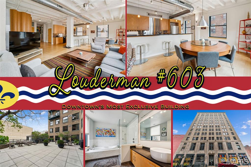 RARE DOUBLE-CORNER LOFT with 2,214 sq ft, TWO primary suites & TWO secure garage spaces! Nestled in a boutique building in the heart of the Old Post Office District, this stunning residence delivers the space, light and character that make Downtown loft living so special.

Huge windows facing East, South & West flood the home with natural light, while soaring ceilings, exposed beams and ductwork, and beautiful maple floors create the perfect blend of historic character and modern style. The expansive open floor plan is an entertainer's dream, with generous living and dining spaces flowing into a sleek, beautifully appointed kitchen.

No shortage of upgrades here! Enjoy 42" European cabinetry with dovetail construction, pull-outs and pantry storage, stylish black fire slate solid counters,  plus LG counter-depth refrigerator, wine cooler, microwave and Bosch dishwasher. Custom glass and porcelain tile, dramatic  floor-to-ceiling bookshelves, queen sized murphy bed,  blackout shades and extensive storage solutions add style and function throughout.

The flexible layout offers TWO spacious primary suites PLUS an office—ideal for guests, working from home or simply spreading out. Step onto your private 13' x 5' balcony or head to the 3rd floor to the furnished 'rooftop' community deck.

And the downtown bonus that's hard to beat: TWO secure basement parking spaces! With over 2,200 sq ft, three exposures, private outdoor space and incredible versatility, this is anything but ordinary condo living. Big space. Big light. Serious loft style.