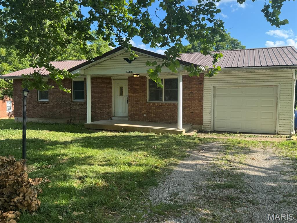 Investor Special! 3-bed 1 bath 1 car garage offers a fantastic opportunity for investors, landlords, or buyers looking to add their personal touch in desirable festus school district. HVAC 3 years old. The open floor plan provides comfortable living space and plenty of potential for updates and improvements. With over a 1/2 acre level lot. Conveniently located near schools, shopping, dining, parks. This homes provides excellent value and upside potential.   Property is being sold as is. Buyer to verify school district.